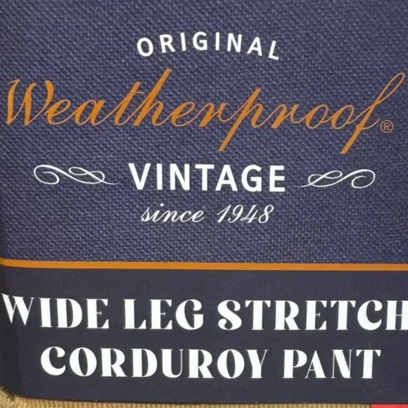 NWT Tan Corduroy Wide Leg Pants by Weatherproof Vintage - Picture 4 of 6